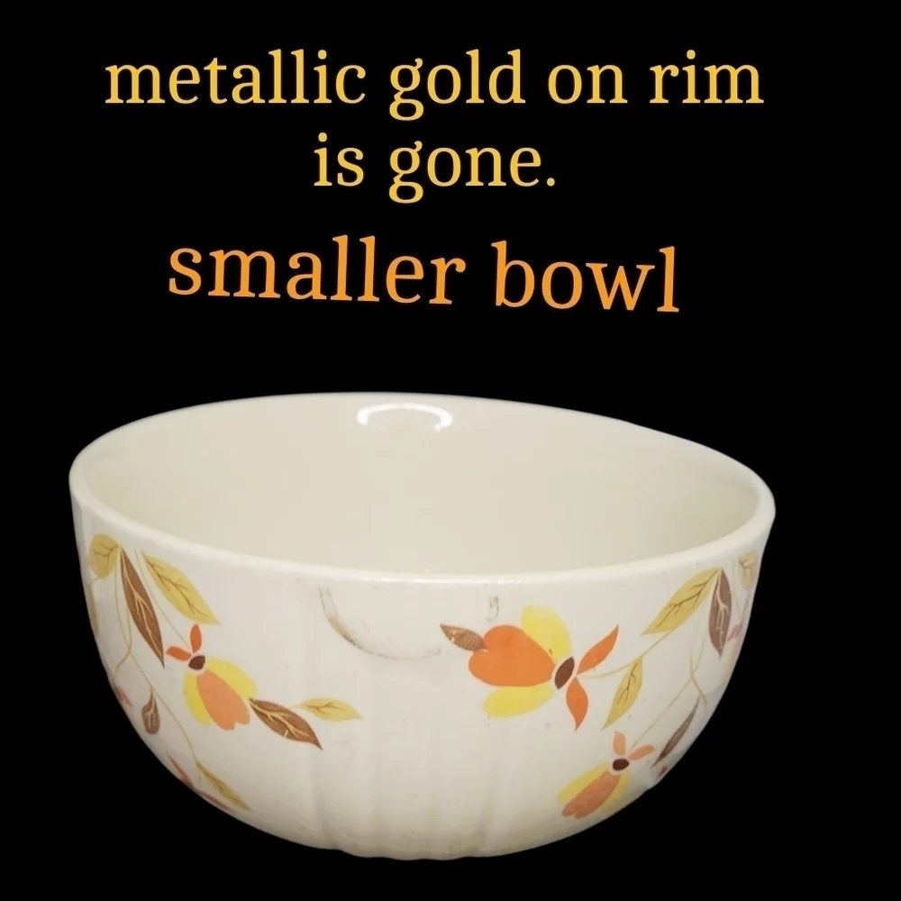 2 Vintage Hall Jewel Tea Autumn Leaf Nesting Bowls 9